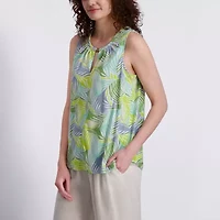 Stella Parker Womens Short Sleeve Regular Fit Henley Shirt