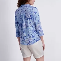 Stella Parker Womens Elbow Sleeve Tunic Top