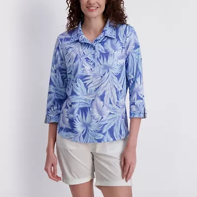 Stella Parker Womens Elbow Sleeve Tunic Top