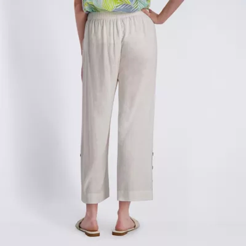 Stella Parker Womens Mid Rise Wide Leg Palazzo Pant