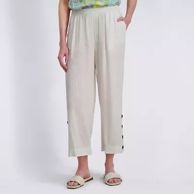 Stella Parker Womens Mid Rise Wide Leg Palazzo Pant