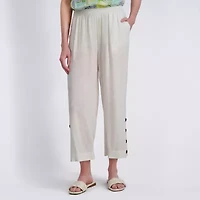 Stella Parker Womens Mid Rise Wide Leg Palazzo Pant