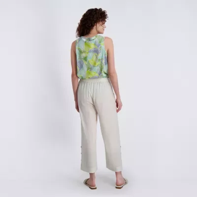 Stella Parker Womens Mid Rise Wide Leg Palazzo Pant