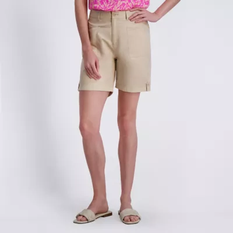 Stella Parker Womens Mid Rise Midi Short