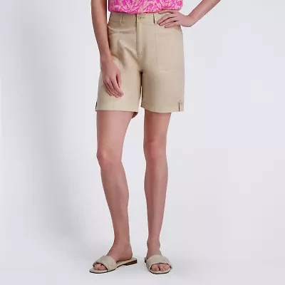 Stella Parker Womens Mid Rise Midi Short