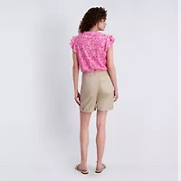 Stella Parker Womens Mid Rise Midi Short