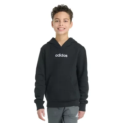 adidas Big Kid Boys Long Sleeve Embroidered Fleece Active Hoodie