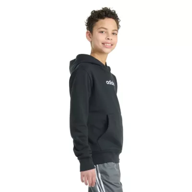 adidas Big Kid Boys Long Sleeve Embroidered Fleece Active Hoodie