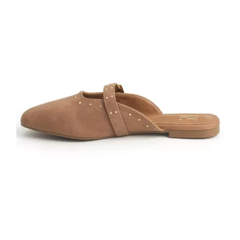 New York & Company Women'S Lyanna Mule Sandals Womens Square Closed Toe Mules