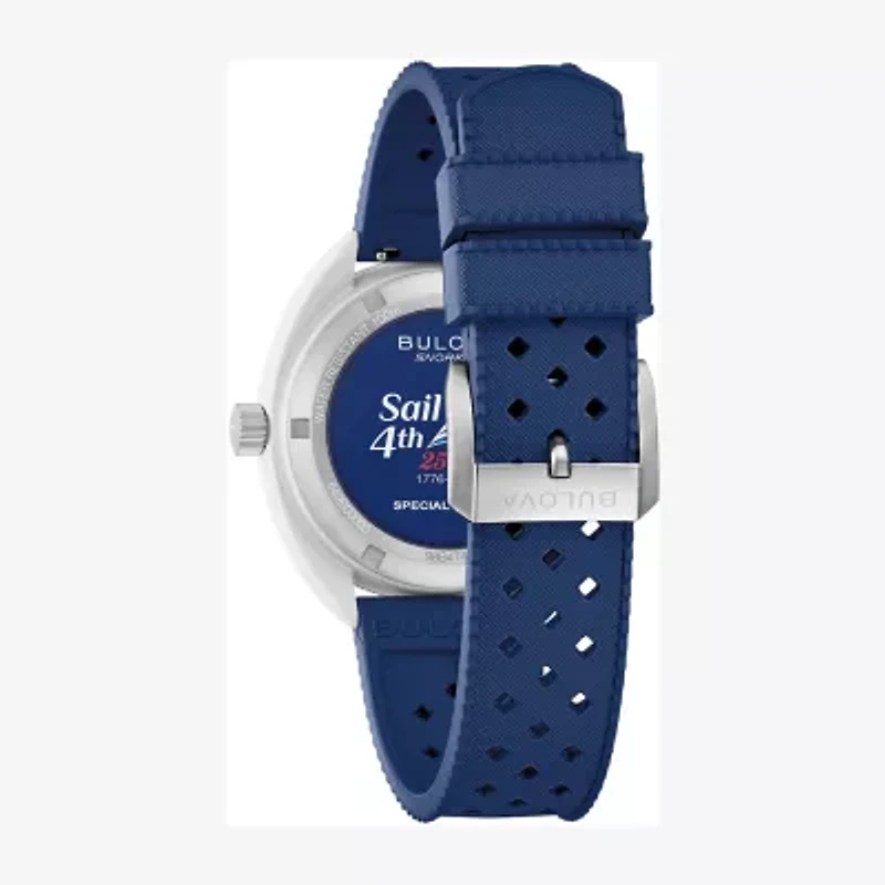 Bulova Snorkel Mens Blue Strap Watch 98b474