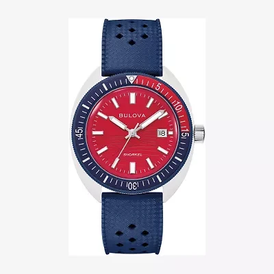 Bulova Snorkel Mens Blue Strap Watch 98b474