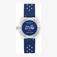 Bulova Snorkel Mens Blue Strap Watch 98b474