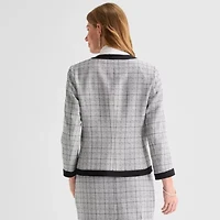 Black Label by Evan-Picone Tweed Womens Classic Fit Suit Jacket