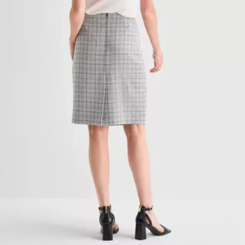 Black Label by Evan-Picone Tweed Womens Suit Skirt