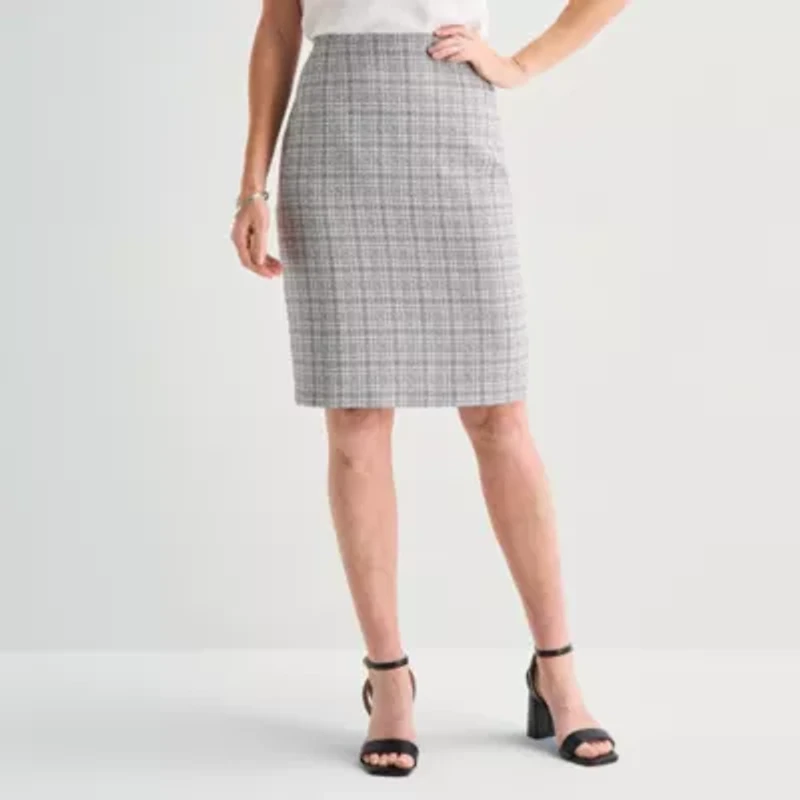 Black Label by Evan-Picone Tweed Womens Suit Skirt
