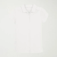 IZOD Performance Mesh Little & Big Kid Girls Short Sleeve Regular Fit Wrinkle Resistant Moisture Wicking Polo Shirt