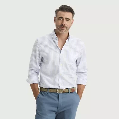 Dockers Stain Defender Mens Long Sleeve Regular Fit Wrinkle Free Button-Down Shirt