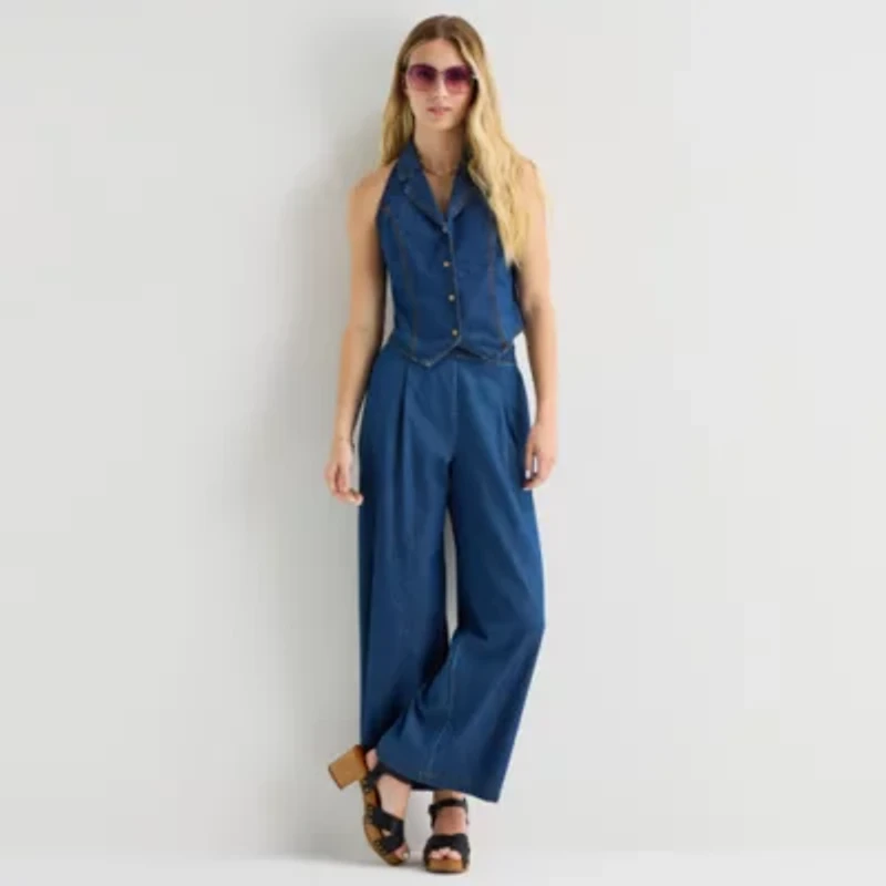 by&by Womens Juniors Sleeveless Vest