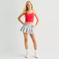Arizona Womens Juniors Mini Pleated Skirt