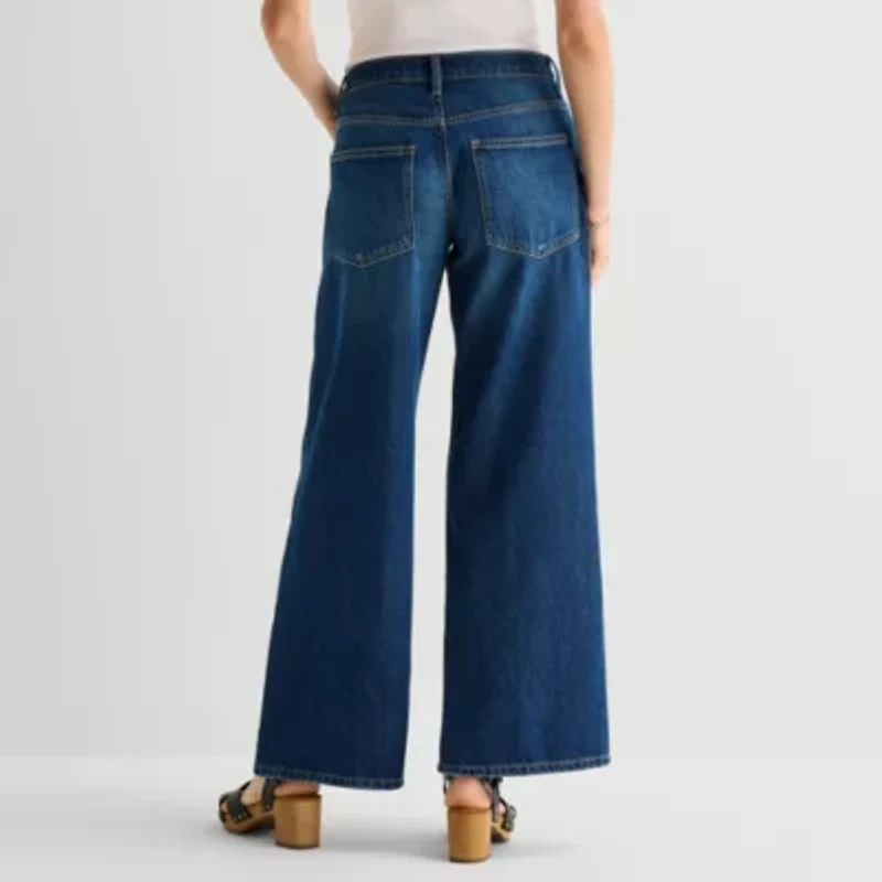 Arizona Womens Juniors Low Rise Baggy Fit Jean