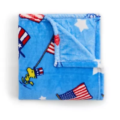 Peanuts Star Spangled Throw Peanuts Snoopy Washable Lightweight Throw