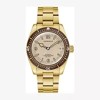 Caravelle Designed By Bulova Caravelle Sea Hunter Mens Automatic Gold Tone Stainless Steel Bracelet Watch 44b133