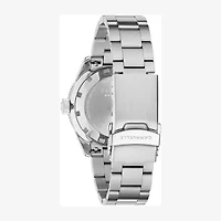 Caravelle Designed By Bulova Caravelle Sea Hunter Mens Automatic Silver Tone Stainless Steel Bracelet Watch 43b178