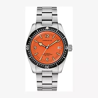 Caravelle Designed By Bulova Caravelle Sea Hunter Mens Automatic Silver Tone Stainless Steel Bracelet Watch 43b177