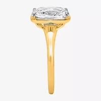 (I / Si2) Womens 3 CT. Lab Grown White Diamond 14K Gold Cushion Solitaire Engagement Ring