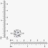 Signature By Modern Bride (I / Si2) Womens 6 1/ Ct. T.W. Lab Grown White Diamond 14K Gold Round Side Stone Engagement Ring