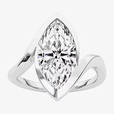 Grown Gorgeous (F / Vs2) Womens 2 1/4 CT. Lab White Diamond 14K Gold Marquise Solitaire Engagement Ring