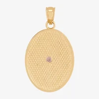 Virgin Mary Womens 10K Gold Oval Pendant
