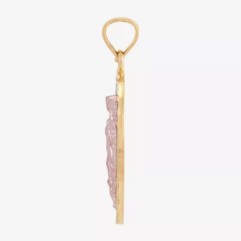 Virgin Mary Womens 10K Gold Oval Pendant