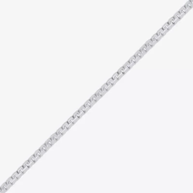 Made in Italy Mens Sterling Silver Inch Box Chain Necklace