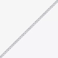 Made in Italy Mens Sterling Silver Inch Box Chain Necklace