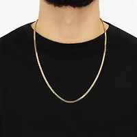 Made in Italy Mens 14K Gold Over Silver Inch Box Chain Necklace