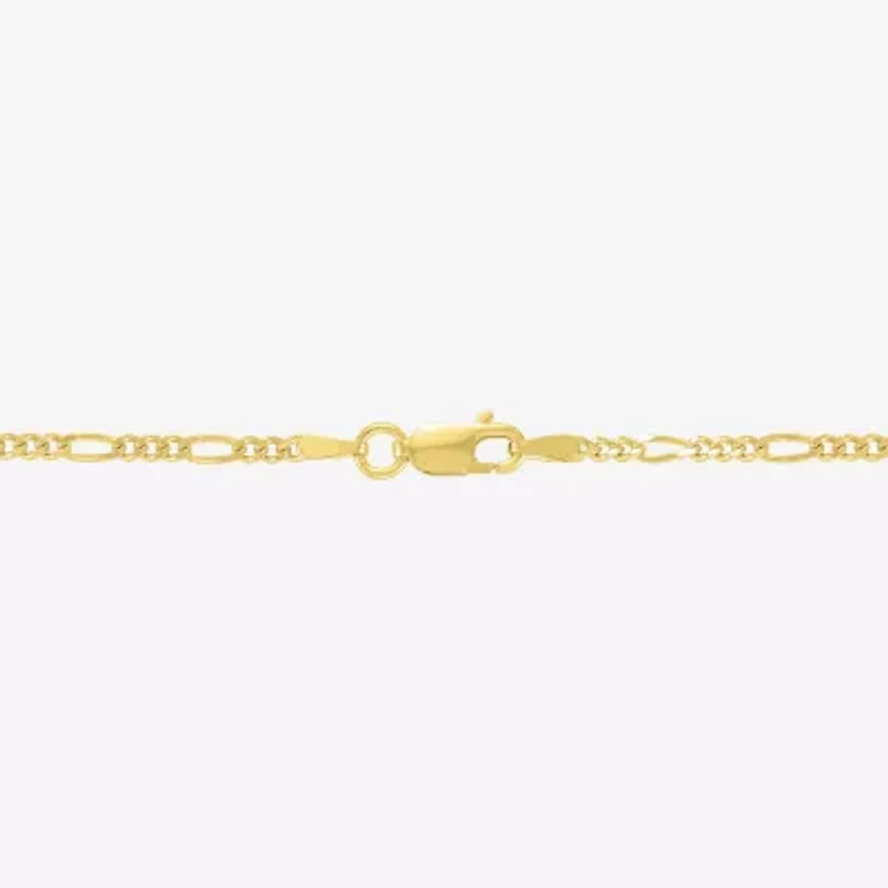 Made in Italy Mens 14K Gold Over Silver Inch Figaro Chain Necklace