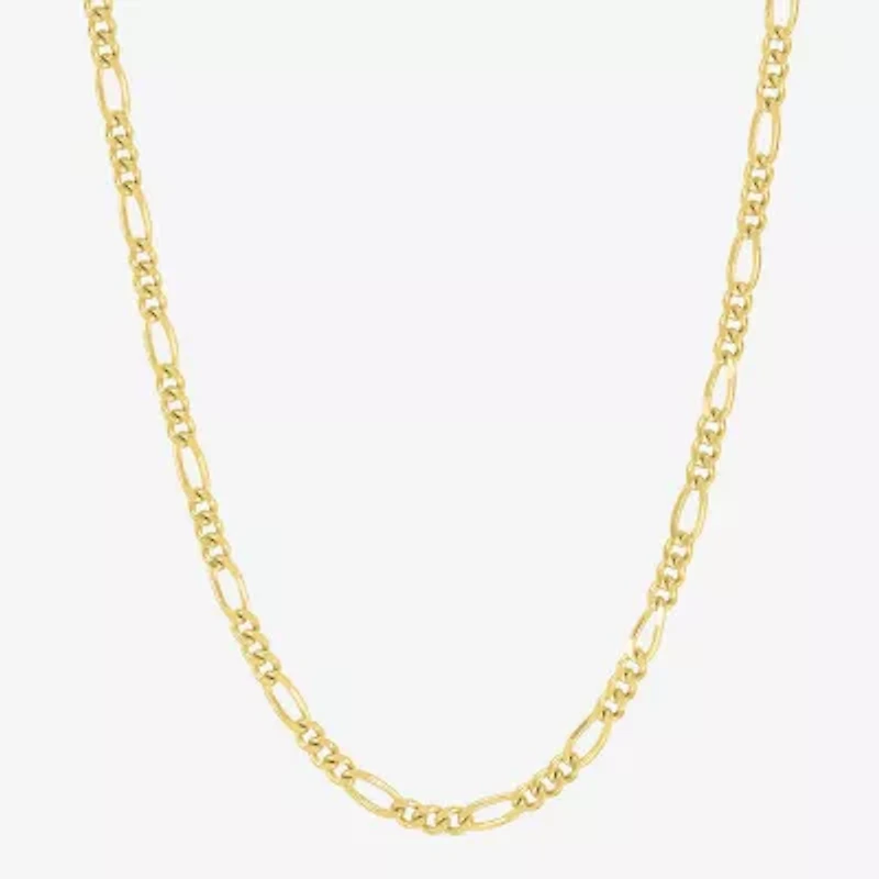 Made in Italy Mens 14K Gold Over Silver Inch Figaro Chain Necklace