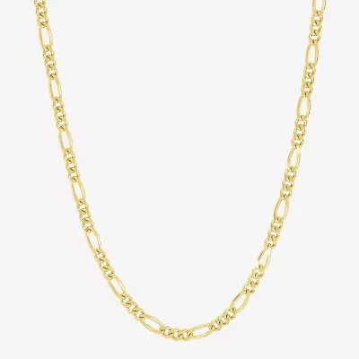 Made in Italy Mens 14K Gold Over Silver Inch Figaro Chain Necklace