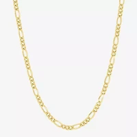 Made in Italy Mens 14K Gold Over Silver Inch Figaro Chain Necklace