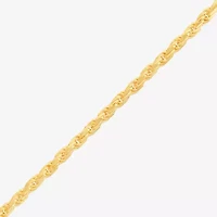 Made in Italy Unisex Adult 14K Gold Over Silver Inch Rope Chain Necklace