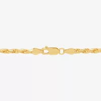 Made in Italy Mens 14K Gold Over Silver Inch Rope Chain Necklace