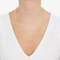 Made in Italy Mens 14K Gold Over Silver Inch Rope Chain Necklace