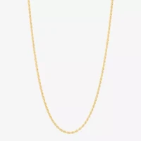 Made in Italy Unisex Adult 14K Gold Over Silver Inch Rope Chain Necklace