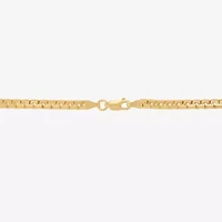 Made in Italy Mens 14K Gold Over Silver 22 Inch Box Chain Necklace