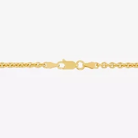 Made in Italy Unisex Adult 14K Gold Over Silver 20 Inch Rolo Chain Necklace