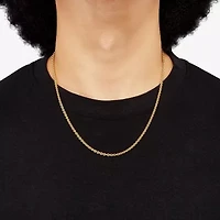 Made in Italy Unisex Adult 14K Gold Over Silver 20 Inch Rolo Chain Necklace