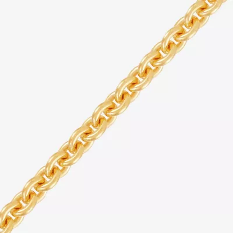 Made in Italy Unisex Adult 14K Gold Over Silver 20 Inch Rolo Chain Necklace