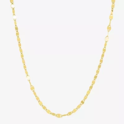 Made in Italy Womens 14K Gold Over Silver 22 Inch Chain Necklace