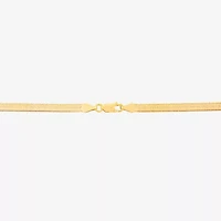Made in Italy Womens 14K Gold Over Silver Inch Herringbone Chain Necklace